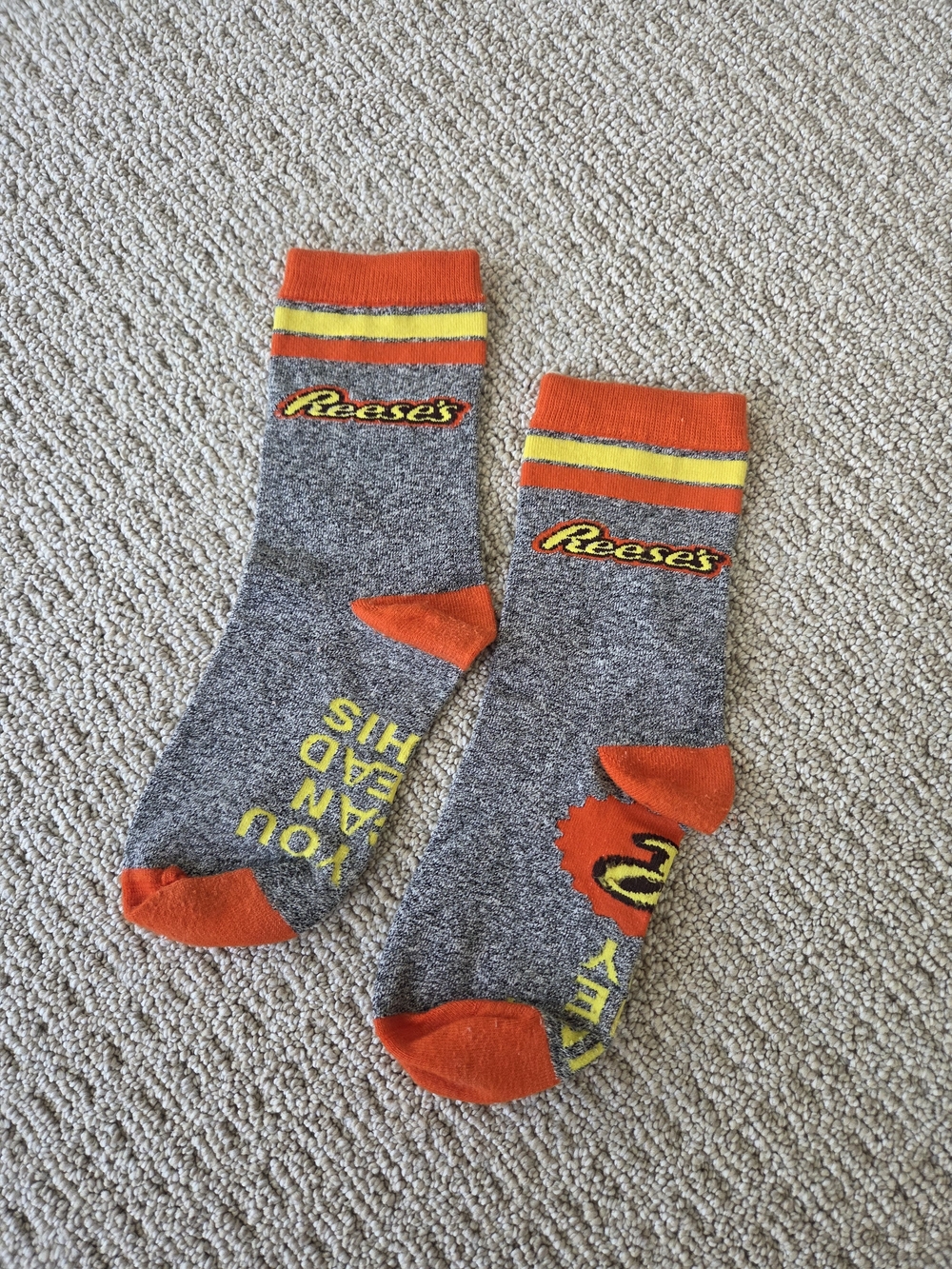 Reese's Grey Crew Socks